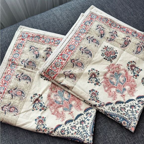 RALPH LAUREN ISLESBORO FERNHILL PAISLEY FLORAL 100% COTTON EUROPEAN SHAM CASES - Picture 6 of 11